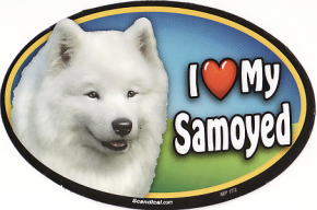 サモエドマグネット［Ｉ LOVE SAMOYED］